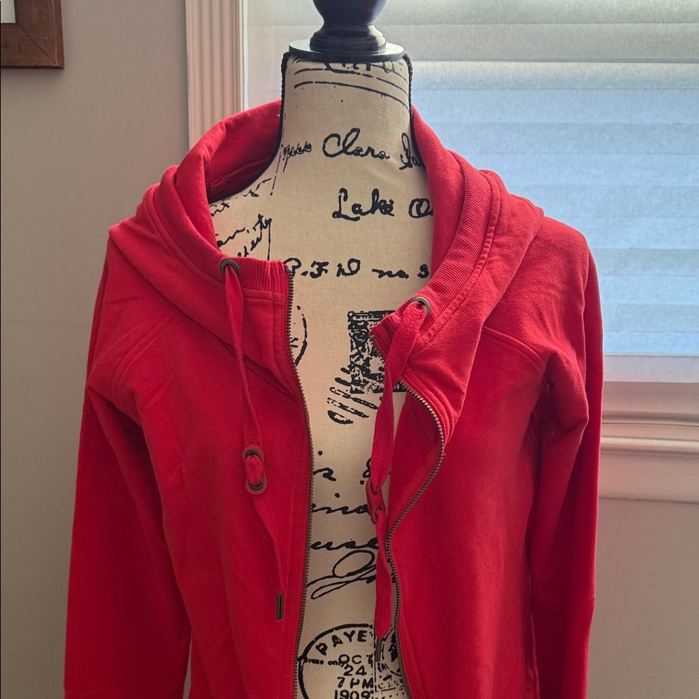 Garage Red Zip-Up Hoodie - Picture 2 of 14